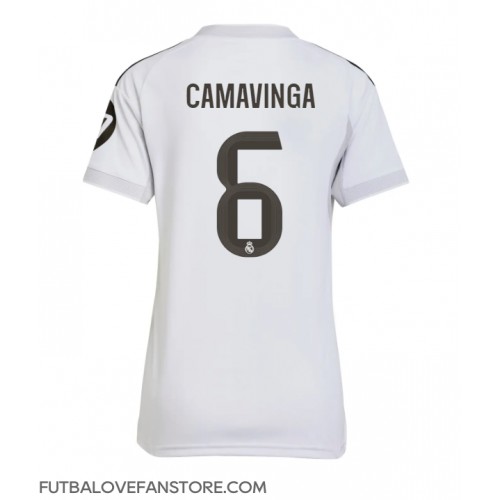 Real Madrid Eduardo Camavinga #6 Domáci Ženy futbalový dres 2025-26 Krátky Rukáv Real Madrid Eduardo Camavinga #6 Domáci Ženy futbalový dres 2025-26 Krátky Rukáv